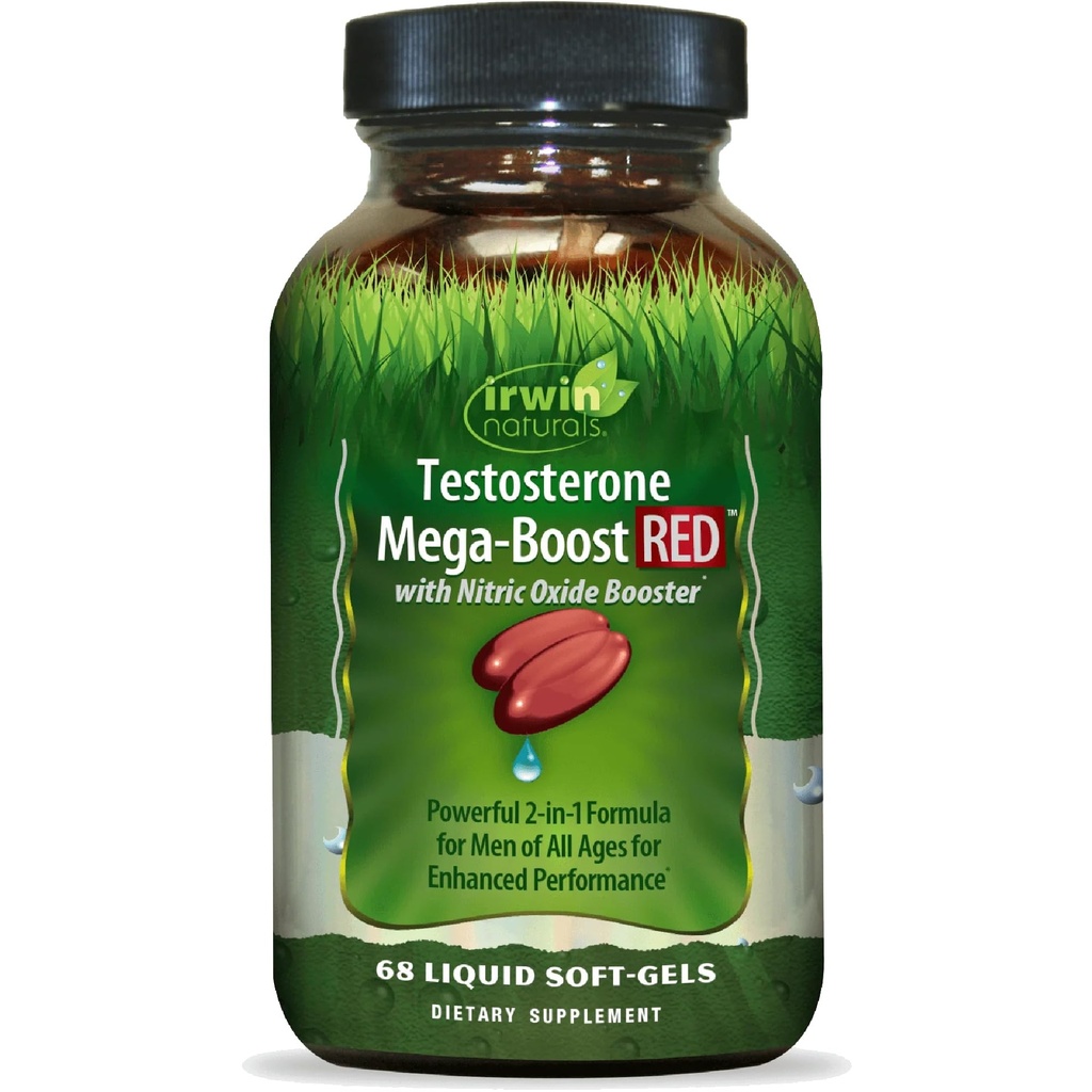 Irwin Naturals Testostérone Mega Boost Rouge 68 Sgels