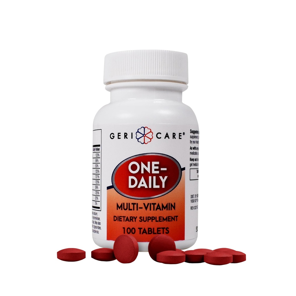 GeriCare Comprimés diététiques multivitamines unidimensionnels Supplément 100 (paquet de 1)