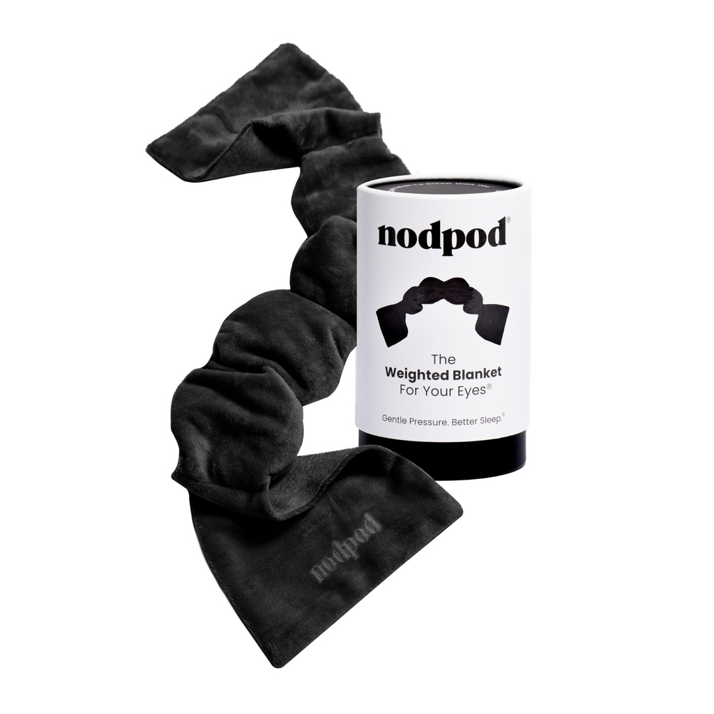 Nodpod Gentle Pressure Sleep Mask | Patented Light Blocking Design for Sleeping, Traveling & Relaxation - Black Onyx