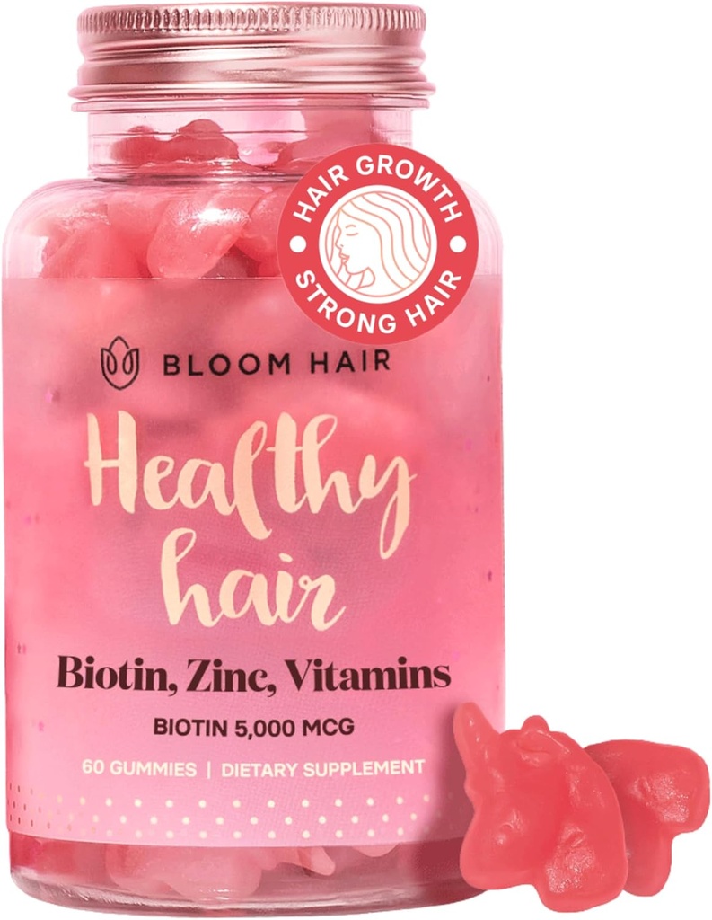 Gommies Vitamines capillaires pour une croissance plus rapide des cheveux - Peau et ongles Vitamines et vitamine biotine - Supplément pour les femmes et Gommies biotine pour la croissance des cheveux