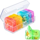 Zoksi Pill Organizer 2 Mal pro Tag, wöchentlich 7 Tage Pille Box, Täglich Am Pm Pill Organizer, Reise Pille Fall für Medizin, Fischöle, Vitamin, Supplement