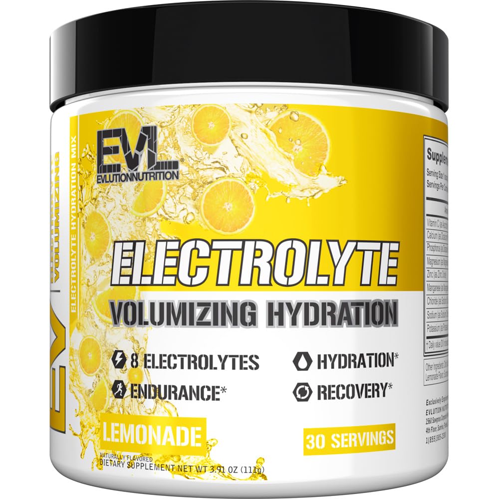 Ultime boisson d'hydratation en poudre d'électrolytes - Remplissage rapide de boisson en poudre d'hydratation avec 8 électrolytes clés et antioxydants - Vegan sans gluten mélange kéto amical (Lémonade)