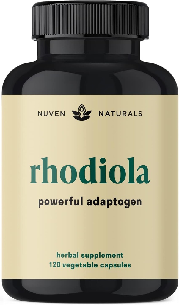 Rhodiola Rosea 600 mg | 60 Servierungen | Ultra Potent Rhodiola Beilage mit 3% Salidroside & 1% Rosavins for Stress Support, Mood Support & Energy - Adaptogens for Calm & Focus - Gluten Free & Non-GMO