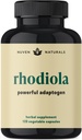 Rhodiola Rosea 600 mg | 60 Servierungen | Ultra Potent Rhodiola Beilage mit 3% Salidroside & 1% Rosavins for Stress Support, Mood Support & Energy - Adaptogens for Calm & Focus - Gluten Free & Non-GMO