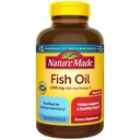 Huile de poisson de nature Omega 3 suppléments, 1200 mg de softgels, Omega 3 huile de poisson pour un soutien cardiaque sain, 150 softgels, 75 jours d'approvisionnement