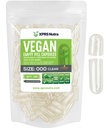 XPRS Nutra Vegan Größe 000 Leere Kapseln - 100 Count klare leere Vegan Kapseln - Vegetarische Pille - DIY Gemüse Kapsel Füllung - Veggie Caps Pillen