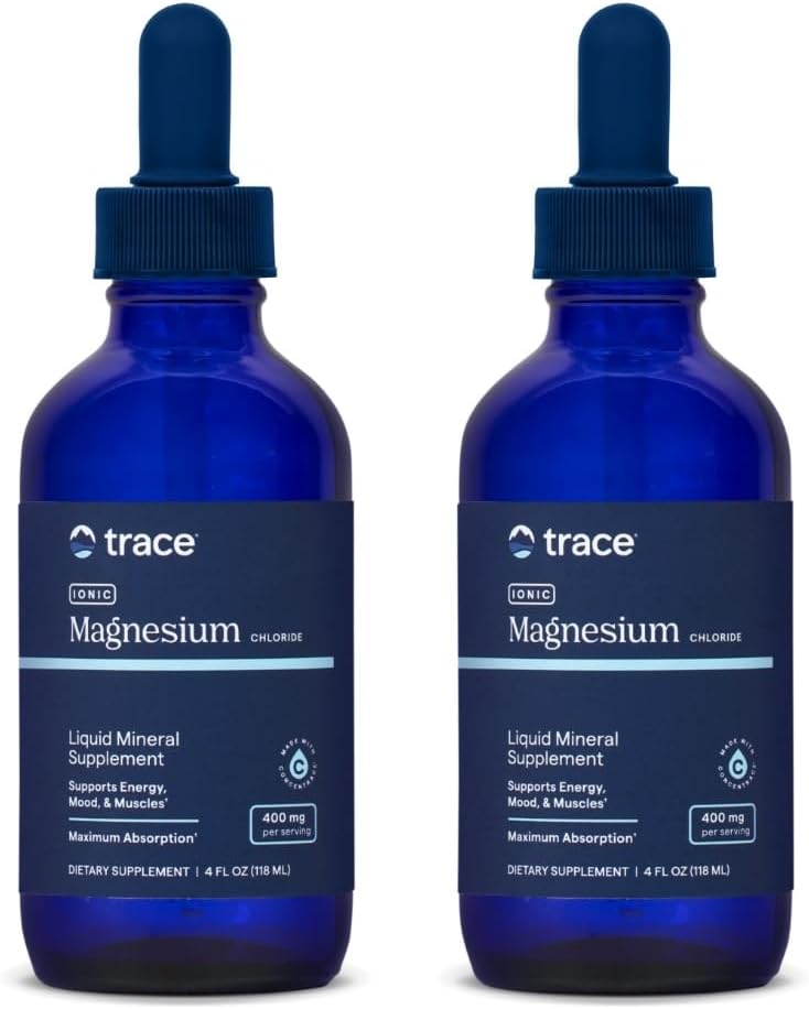 Trace Minerals Ionic Magnesium 400mg - Brain Health & Energy Support Supplement - Flüssige Ergänzung zur Immungesundheit - Tägliche Ergänzung mit essentiellen Mineralien - 4 fl oz (64 Servietten)