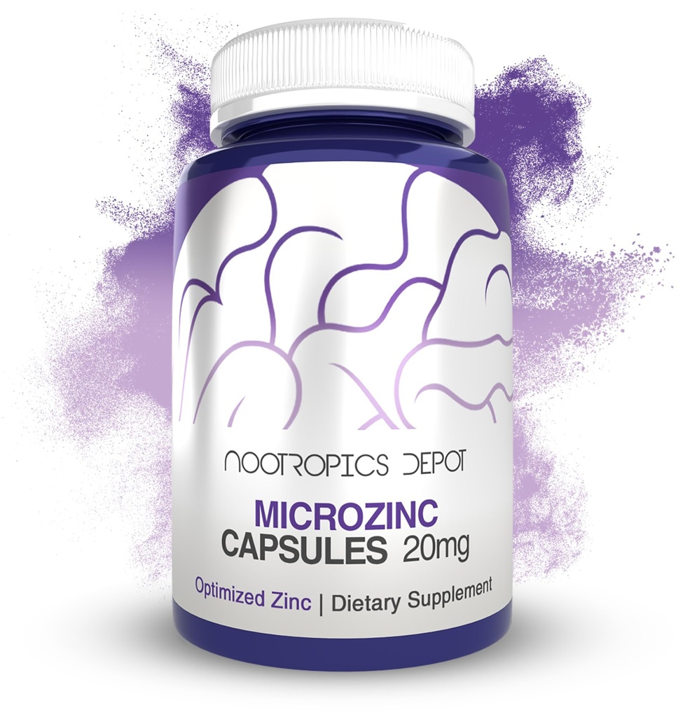 Nootropics Depot MicroZinc Capsules 20mg de supplément de zinc optimisé