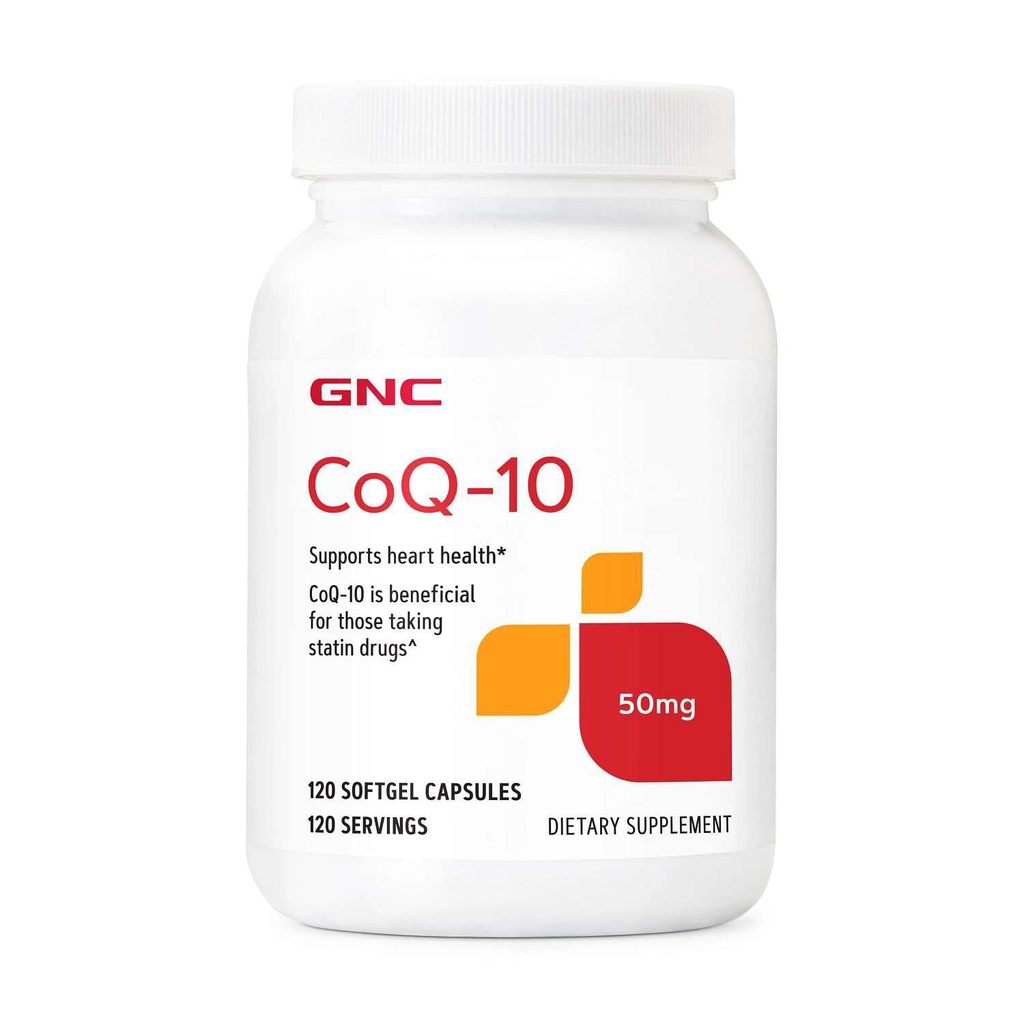 GNC CoQ-10 50mg, soutient la santé cardiaque, 120 comte