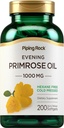 Piping Rock Evening Primrose Oil Softgels 1000mg | 200 Pills | Cold Pressed Dietary Supplement | Non-GMO, Gluten Free