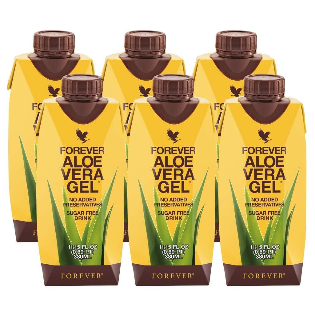 Forever Living - Aloe Vera Gel - 99.7% Pure Inner Leaf Aloe Vera Juice - Konservierungsfrei - 11.15 fl oz (Pack mit 6)