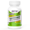 DEVA Glucosamine végétalienne MSM & Chondroïtine + Curcuma, CMO, Boswellia, acide hyaluronique et plus, formule améliorée non animale, 90 comprimés