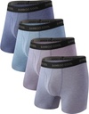 BAMBOO COOL Herren ultra atmungsaktive Unterwäsche,No Riding Up Boxer Briefs mit ComfortFlexible Waistband,Multipack