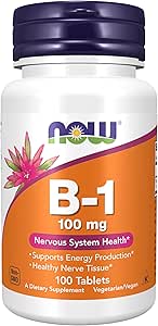 Aliments Vitamine B-1 (Thiamine) 100mg, 100 comprimés (paquet de 2)