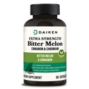 DAIKEN Bitter Melon, Cinnamon & Chromium, 90 000 mg Équivalent Par Servant Extra Strength, 100 % Végétarien Bitter Melon Capsules avec Cinnamon Chromium & Zinc, 60 Capsules