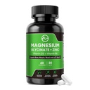 Magnesium Glycinat Kapseln, Magnesium Glycinat Ergänzung mit Zink, Vitamin D3 & B6 - Fördert Nerve, Bowel, Relaxation Funktion - 60 Vegan Kapseln