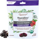 Quantum Health TheraZinc Organic Zink Lozenges Elderberry & Honey - Immununterstützung für Erwachsene & Kinder 12+ Natürlich aromatisierte Himbeer Fast Relief mit Kein Nachgeschmack - 18 Zähler