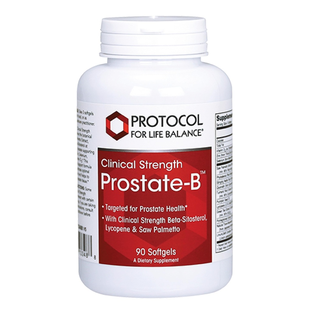 PROTOKOLL FÜR LEBEN BALANCE Prostata-B Klinische Stärke - Prostata-Gesundheitsergänzung für Herren - mit Beta Sitosterol, Lycopene & Saw Palmetto - Halal & Dairy Free - 90 Softgels