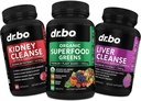 Suppléments bio pour les légumes et les fruits - Supplément de soutien pour le nettoyage du rein - Green Veggie Powder Blend Légumes et aider à réparer les reins, le contrôle de la vésicule et la santé urinaire