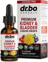 Nieren-Support-Ergänzung Blasengesundheit - Organische Nierenreiniger-Ergänzungen Tropfen Juniper Berry Cleavers Dandelion - Renal Kidney Cleanse Detox Urinary Tract Kräuterblase Unterstützung Flush Kidneys 1oz