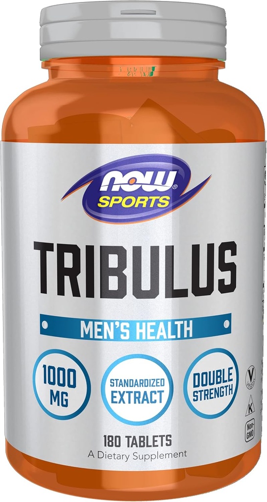NOW Foods Sports Nutrition, Tribulus (Tribulus terrestris) 1,000 mg, Double Strength, Men's Health, 180 Tablets