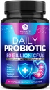 Probiotics 60 Billion CFU - 10 Strains + Verdauungsenzyme & Präbiotika - Best Probiotic for Women & Men, Unterstützt Immune, Gut Health, Okzial Constipation, Durchfall, Gas & Bloating - 120 Kapseln