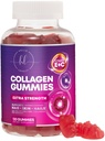Collagen Peptide Gummie mit 2500 mcg Biotin - hydrolysiertes Protein Typ I & III Multi Collagen Supplement mit Vitamin C & Zink - Unterstützung für Haar, Haut, Nägel, Tasty Pomegranate Flavor - 120 Gummie