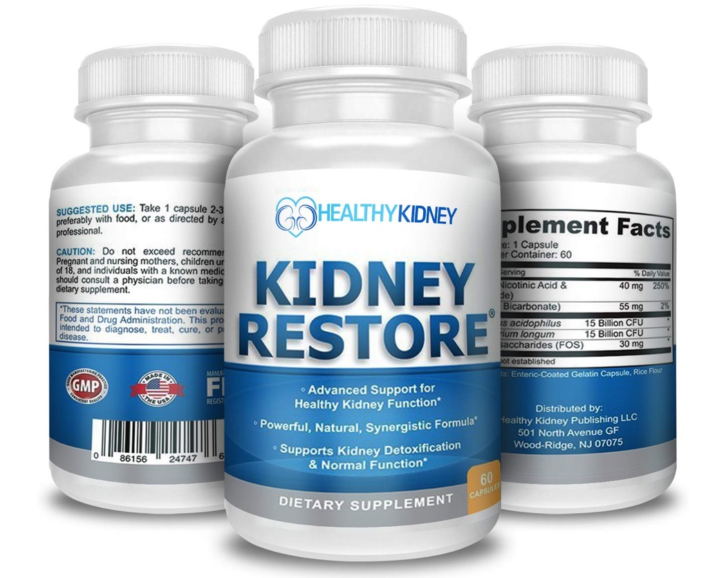 3 Pack Natural Kidney Cleanse to Support Kidney Function and Detox, Advanced Formula Can Help Boost Kidney Health, Daily Health Supplement Pills, 60 Capsules