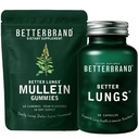 Betterbrand Better Lungs Health Pack - BetterLungs & Mullein Gummies - Pack complet de bien-être respiratoire: BetterLungs & Mullein Gummies - 30 jours d'approvisionnement