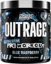 Outrage Ultra HIGH STIM Pre-Workout Powder for Men | 400mg Caffeine, L-Citrulline, Beta-Alanine, Creatine | Extreme Energy, Focus, Strength & Endurance (30 Servings, Blue Raspberry)