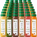 Nettoyez les jus de protéines 7 jours par la fontaine crue, tous les détox naturels, les fruits pressés à froid, légumes, vanille et saveur de chocolat, goût et énergie, 42 bouteilles 12oz, 3 coups de gingembre