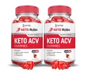 Laboratoires justifiés (2 Pack Keto Rush Keto ACV Gummies Advanced Formula 1000MG Poudre B12 Vegan Non OGM 120 Gummys