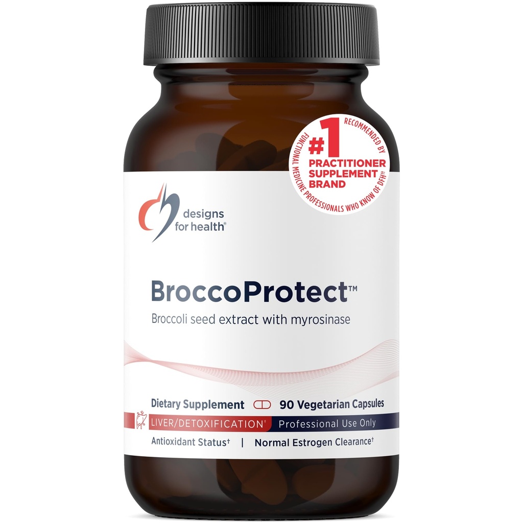 Conceptions pour la santé BroccoProtect Brocoli Seed & Mustard Seed Supplement - Amélioré avec l'enzyme Myrosinase pour optimiser la biodisponibilité (90 capsules)
