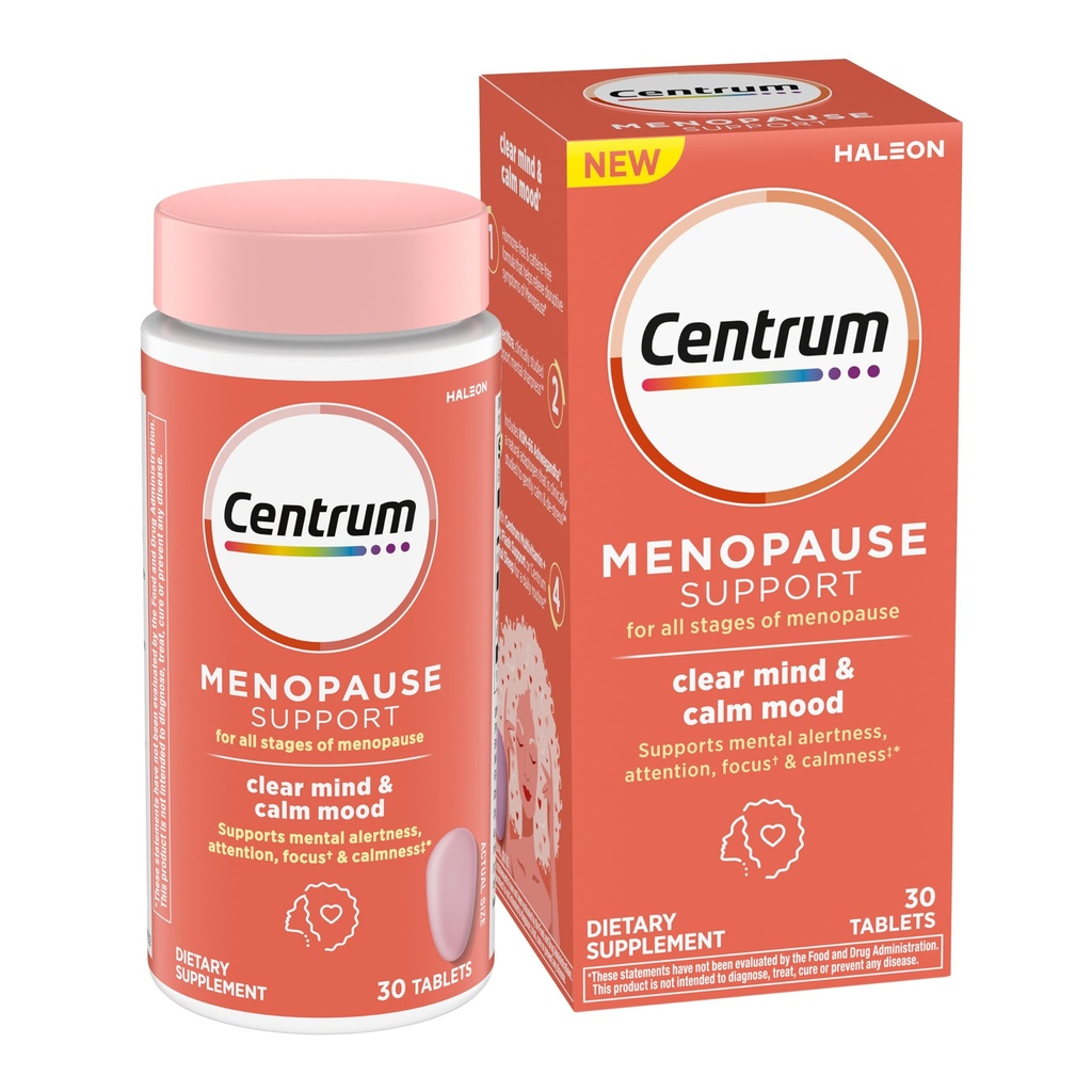 Centrum clair esprit et calme ménopause comprimés de soutien, avec cliniquement étudié enXtra, 30 comte