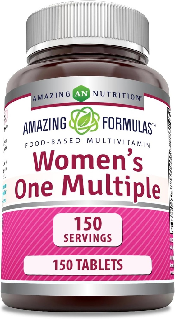 Erstaunliche Formeln Frauen eine Multivitamin-Ergänzung | Lebensmittelbasierte | 150 Tabletten | Perfekte Mischung aus Vitaminen, Mineralien & Probiotics | Non-GMO | Gluten-Free | Made in USA