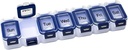 EZY DOSE Weekly (7-Day) Pillenplaner, Medizin-Gehäuse, Vitamin Organizer-Box, Wasserdichte Schließung Komponenten zur sicheren Verschreibung Medikamente und Verhindern zufällige Verwürfe, Blau