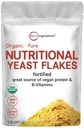 Micro Ingredients Organic Fortified Nutritional Yeast Flakes, 2lb (32oz) | Reich an Vegan Protein, B Vitamine, & Beta-Glucans | Keto Friendly, Dairy Free Cheese Substitute, Non-GMO, Gluten Free