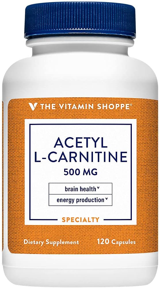 Acetyl-L-Carnitin 500mg – Unterstützt gesunde Gehirn- & Gedächtnis-Funktion, fördert Energieproduktion – CarnipureTM bietet reinste Form von L-Carnitin (120 Kapseln) von The Vitamin Shoppe