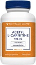 Acetyl-L-Carnitin 500mg – Unterstützt gesunde Gehirn- & Gedächtnis-Funktion, fördert Energieproduktion – CarnipureTM bietet reinste Form von L-Carnitin (120 Kapseln) von The Vitamin Shoppe
