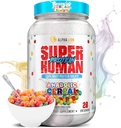 ALPHA LION Superhuman Whey Protein Powder, Great Tasting Pure Isolate, Low Carb, Sugar, No Bloat Post Workout, Muskel Erholung & Wachstum (28 Servierungen, Anabolic Cereal) 31.2175 Unze