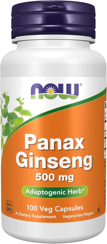 JETZT Nahrungsergänzungsmittel, Panax Ginseng (Root) 500 mg, Adaptogenic Herb*, 100 Veg Kapseln