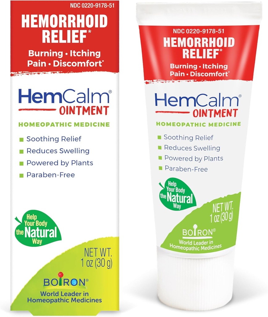 Boiron HemCalm Salbe für hämorrhoiden Relief des Schmerzes, Juckreiz, Schwellen oder Unglück - 1 Unze