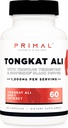 Primal Tongkat Ali Kapseln (60 Kapseln / 30 Portionen, 1000 mg pro Servierung) - Long Jack Supplement für Männer, Glutenfrei, Non-GMO Kräuter Nahrungsergänzung