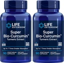 Life Extension Super Bio-Curcumin Turmeric Extract 400mg, 90 Veg Caps (Pack of 2) - Vegetarian Capsule - Non-GMO - Highly Absorbable
