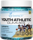 Youth Athletic Gummies – Kids Multivitamin Gummies with Essential Nutrients, Immune & Energy Support, Vegan & Gelatin-Free, Includes Vitamins A, C, B3, B12, Omega-3, Zinc – Ages 5-18