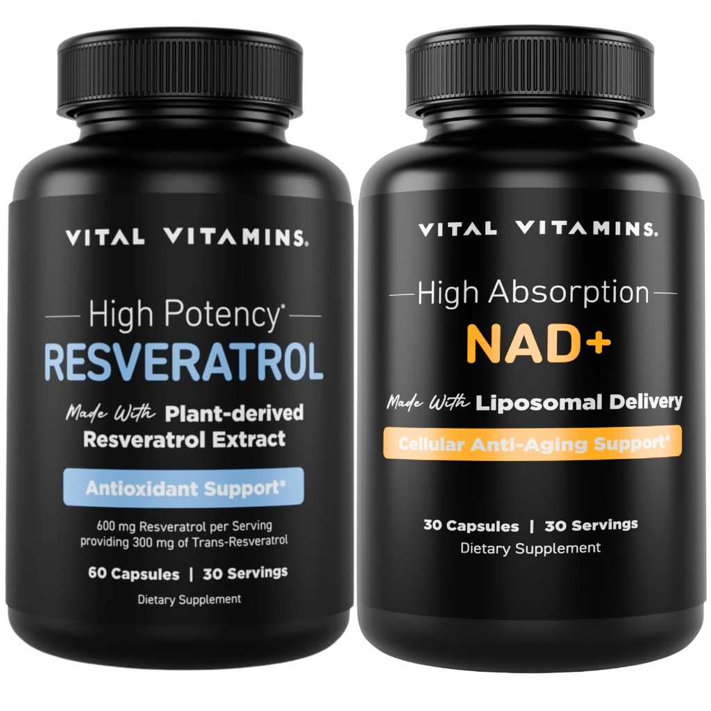 Vital Vitamine Resveratrol Kapseln + NAD+ Ergänzung