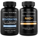 Vital Vitamine Resveratrol Kapseln + NAD+ Ergänzung