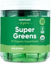Nutricost Organic Super Greens (Unflavored) 20 Stickpacks - Glutenfrei, Non-GMO
