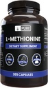 PURE ORIGINAL INGREDIENTS L-Methionin (365 Kapseln) Kein Magnesium oder Reisfüller, Immer rein, Lab Verifiziert