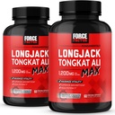 Kraftfaktor Longjack Tongkat Ali Max, Tongkat Ali für Männer, männliche Stamina und Vitalitätsergänzung hergestellt mit wichtigen natürlichen Inhaltsstoffen für höhere Absorption, 1200mg, 120 Kapseln, 2-Pack